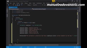 C# 6.0 Tutorial - Advanced - 28. SortedList Generic Collection