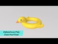 Stylized Low-Poly Duck Pool Float
