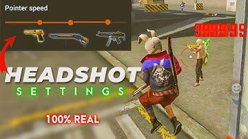 New (HEADSHOT SETTINGS) Free Fire // POINTER SPEED Headshot setting full details // 100% real Trick