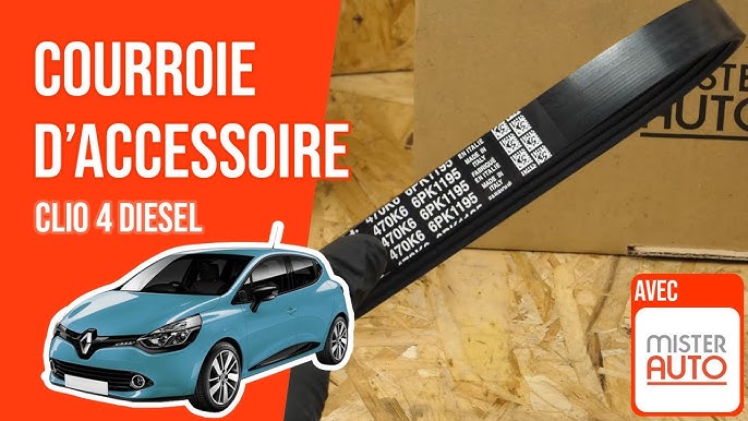 Clio 4 IV dci changer courroie accessoires, change belt accessories,  remplacement 