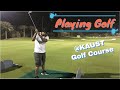 Playing golf at  kaust golf course  life in kaust  sanjitmanoharvlogs  me and my golf