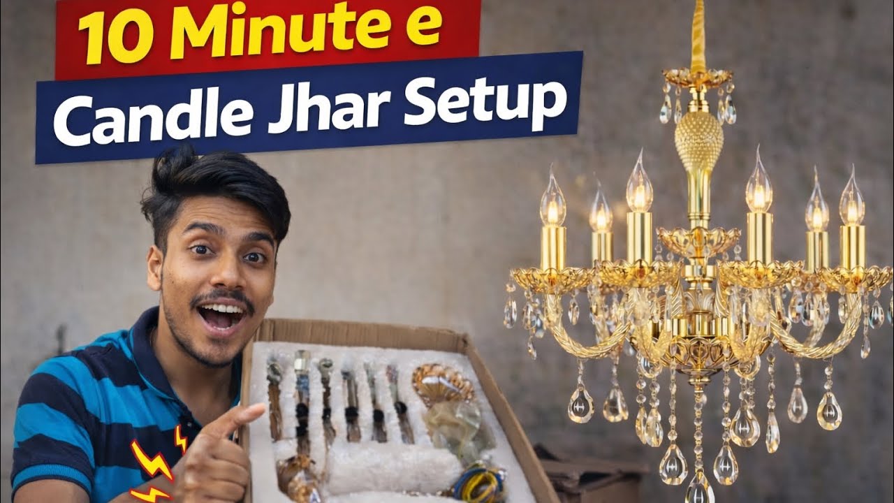 🔥 10 Minute e Candle Jhar Setup l Candle Jhar Lagano Eto Easy? Dekhle Obak Hoben! #candlejhar