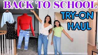 EVERYTHING WE BOUGHT FOR BACK TO SCHOOL TRY ON HAUL EMMA AND ELLIE