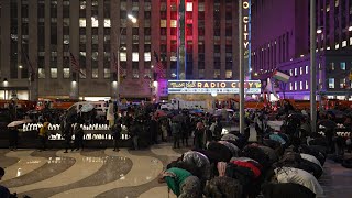 Pro-Palestine Prayer & Protest outside Joe Biden Radio City Music Hall Fundraiser NYC March 28 2024