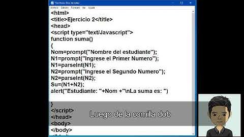 3ro  Técnico: Javascript.- Suma de dos números Explicación y Ejemplo