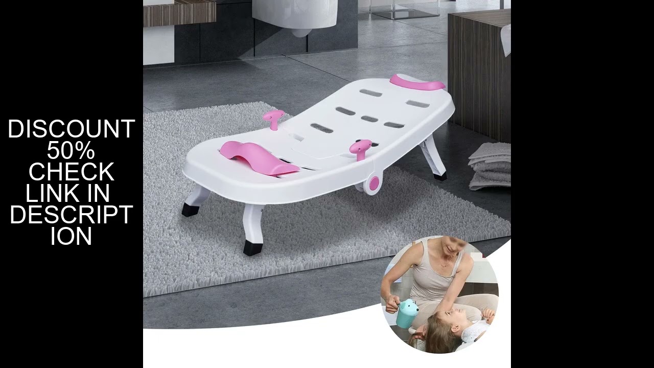 Foldable Children Shampoo Chair Toddler Shampoo Chair Bather for 0-5 Years Old Bath seat Bathtub Kid