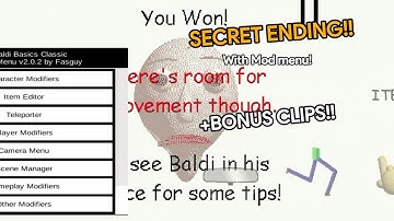 Getting a secret ending in Baldi