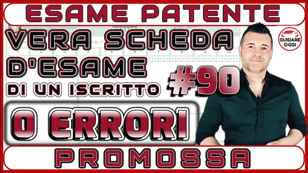 ESAME TEORICO DELLA PATENTE 2025 - PROMOSSA CON 0 ERRORI- 90