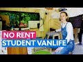 STUDENT Escapes Rent with SELF BUILD CAMPER using her STUDENT LOAN!