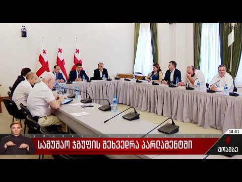 სამუშაო ჯგუფის შეხვედრა პარლამენტში