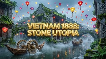 Steampunk Vietnam 1888: The Stone Lantern City of 1888 | 4K Chill AI Ambience