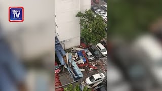 Ribut: 30 kenderaan rosak dihempap bumbung di PPR Cempaka