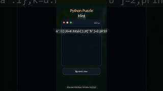 Dict View | Interview Puzzle Challenge | YouTube Shorts #interviewquestions #python #coding #puzzle