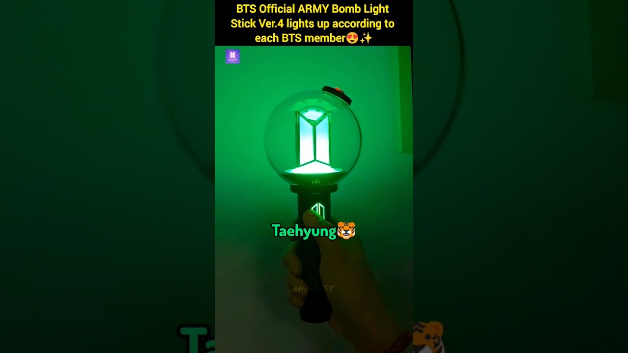 BTS Official ARMY Bomb Light Stick Ver.4 lights up according to each BTS member😍 