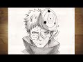 Drawing Anime - Obito Uchiha With Black Dye (@muhaidin)