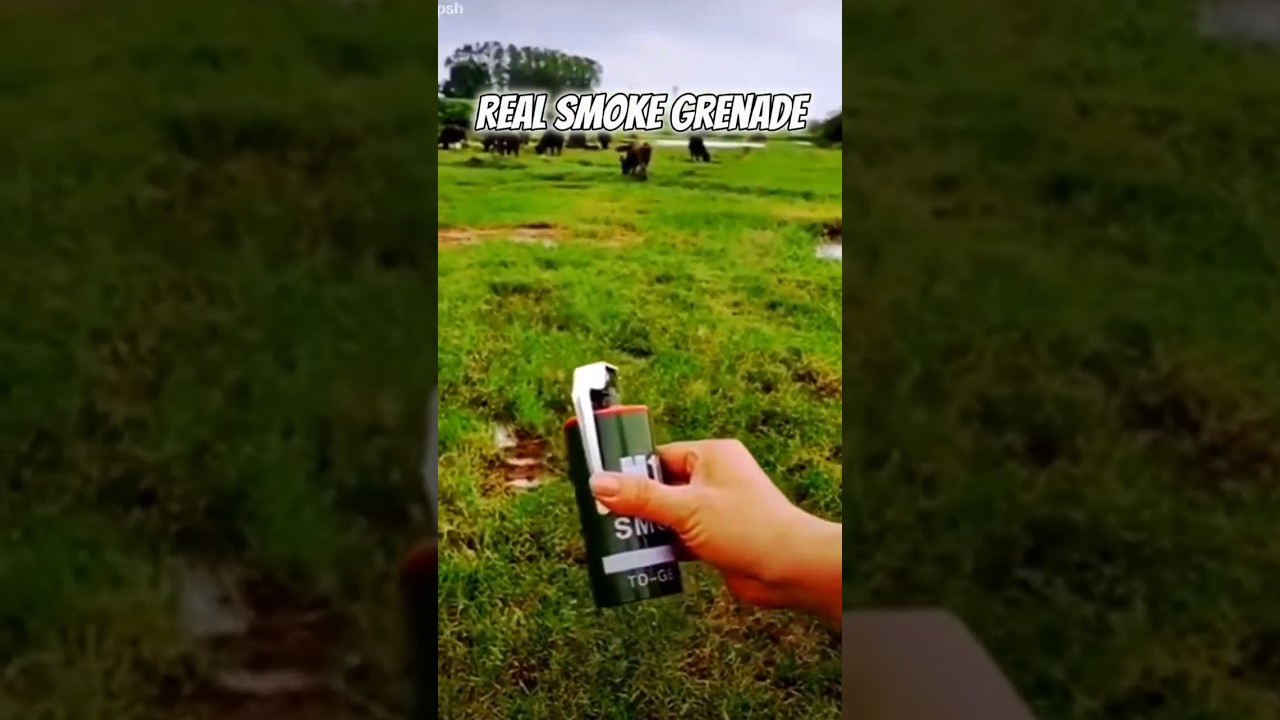 💥Real smoke grenade VS BGMI smoke💣||