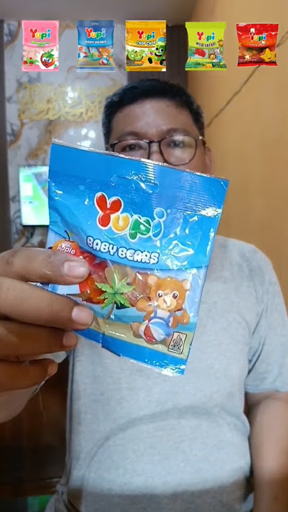 Makan Yupi gummy candy baby bears #mukbang #asmr #permen #gummies #gummi #gumi #review