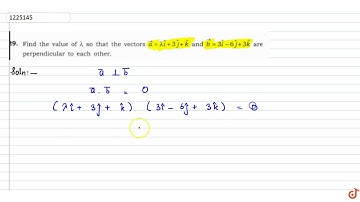 Find the value of `lambda` so that the vectors `vec a=lambda hat i+3hat j-hat k and vec b=3hat