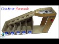 Coin Sorter Homemade | Electric Coin Sorter Machine | How to Make Coin Sorter Machine from Cardboard