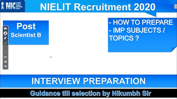 NIELIT NIC SCIENTIST B INTERVIEW PREPARATION | HOW TO PREPARE |