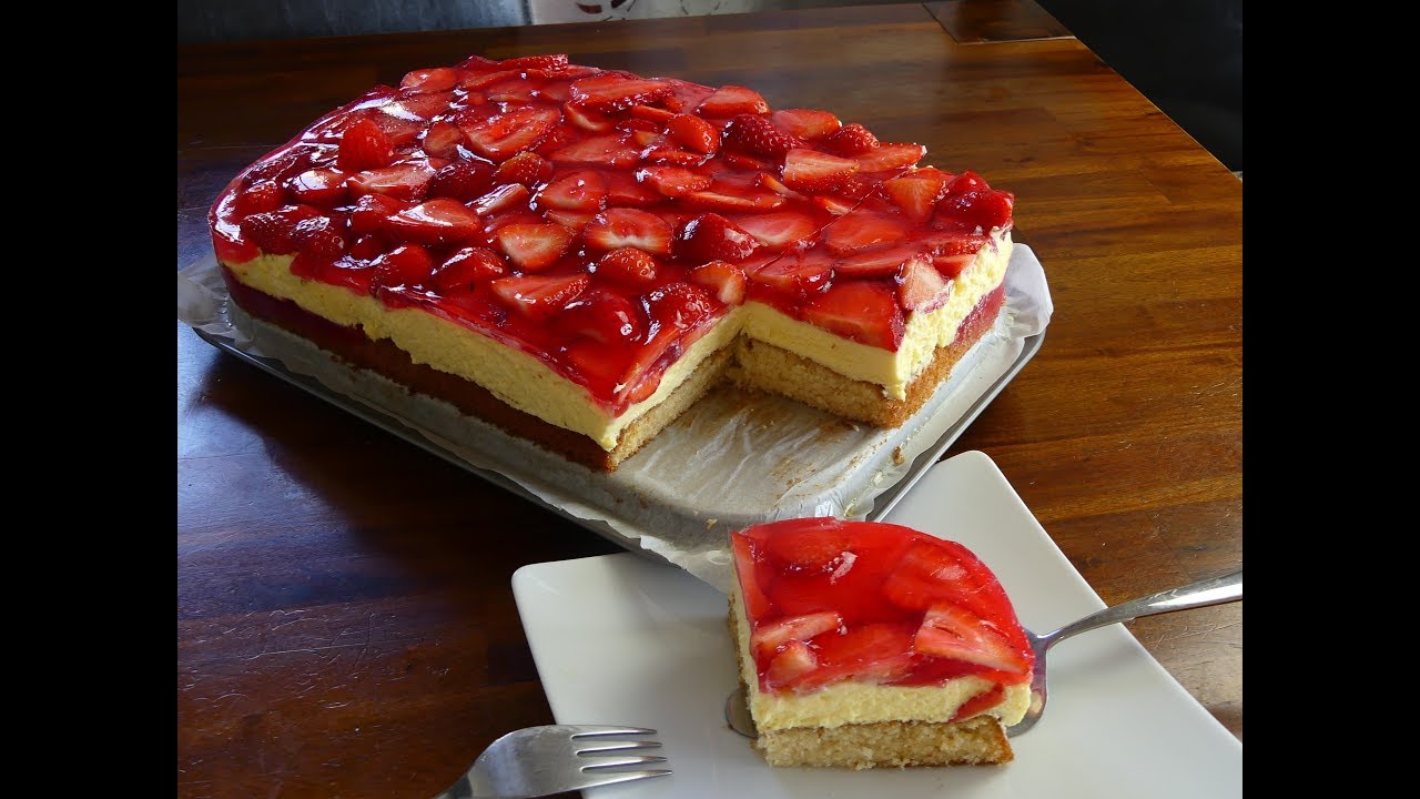 🍓🍓🍓Erdbeer Schmand Torte mit Vanillecreme ️ ️ ️schmeckt nach Erdbeereis ...