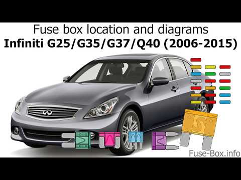 Fuse box location and diagrams: Infiniti G25, G35, G37, Q40 (2006-2015)