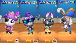 Talking Tom Time Rush Pirate Angela vs Cyber Tom vs Mythic Becca vs Captain Ben vs Roy Raccoon