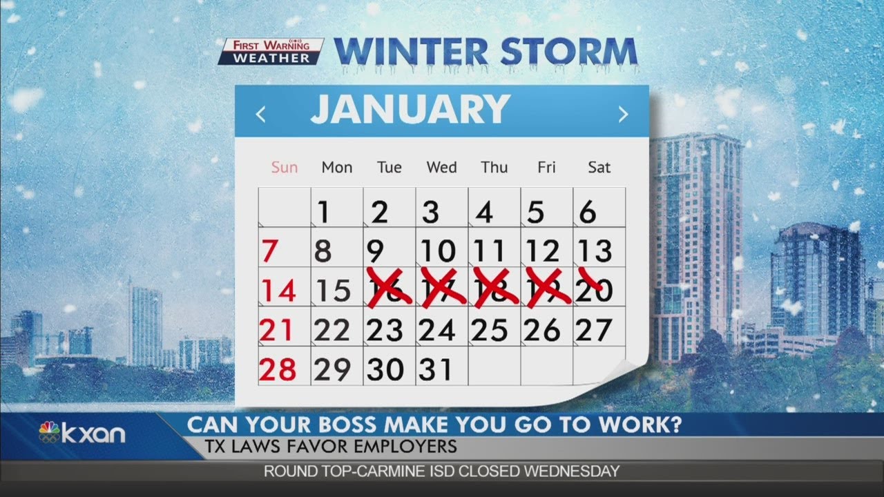 Can companies make you come into work on bad weather days? - YouTube