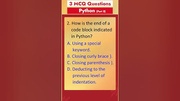 Part 3 - Python MCQ - Q&A | Most asked Interview Questions