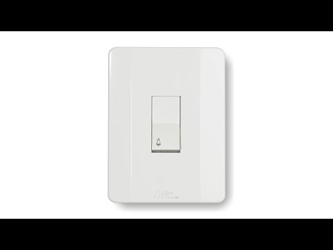 1 Pulsador Campainha 10A/250Vca Engate Rápido com placa Vertical Rapid Branca (86007)