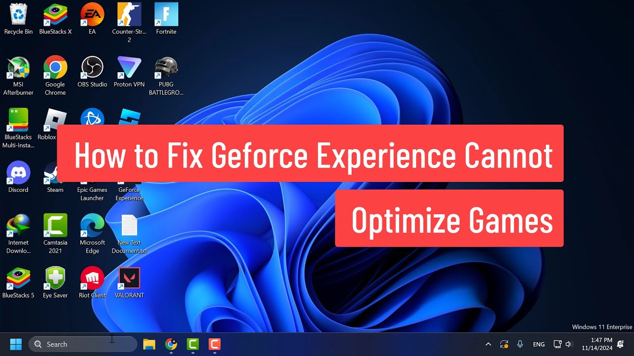 How to Fix Geforce Experience Cannot Optimize Games - YouTube