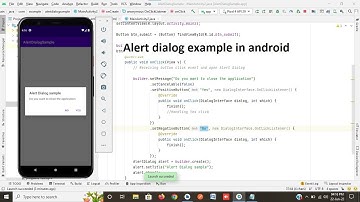 AlertDialog Example in android, Inbuilt dialog, how to create alert dialog in android