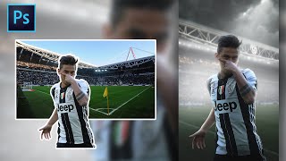 Photoshop Tutorial: How To Make a Sports Poster Design; Paulo Dybala screenshot 5