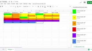 Digital Gradebook on Google Sheets