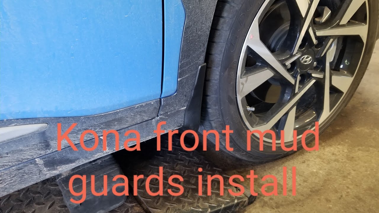 Hyundai kona 2022 front mud guards install YouTube