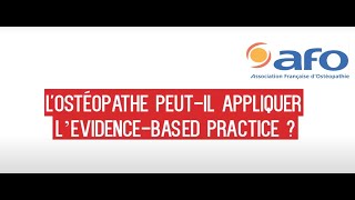 Lostéopathe Applique Lévidence-Based-Practice