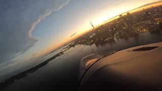 Beautiful Sunset Approach and Short Field landing at Billy Bishop Airport