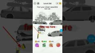 Braindom level 168||find your stolen beautiful red car||tricky puzzle screenshot 4