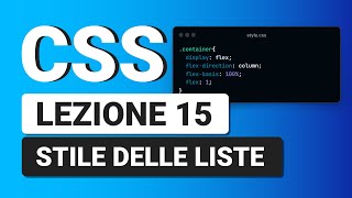 CSS3 Tutorial Italiano 15 - Stile delle LISTE