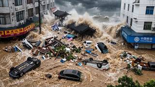 China Now Typhoon Saudel Slams Fujian Ningde Quanzhou Submerged, Cars Swept Away China Flooding