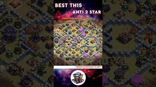 TH15 Anti-2 Star Base Link! | Best Defence Base?! 🔥🏰 #ClashOfClans #TH15Base #cocshorts