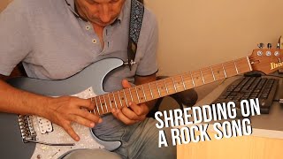 Shredding On A Rock Song....