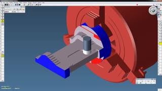 GibbsCam 4 Axis Mill CNC Machine Rendering - 1964 Ford Fairlane Gas Door