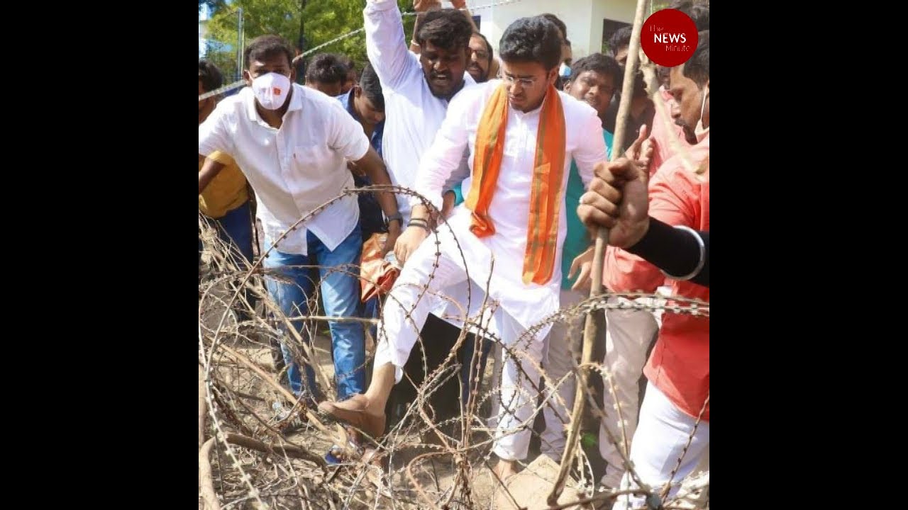 Hyderabad police Vs BJP Youth wing at Hyderabad’s Osmania University