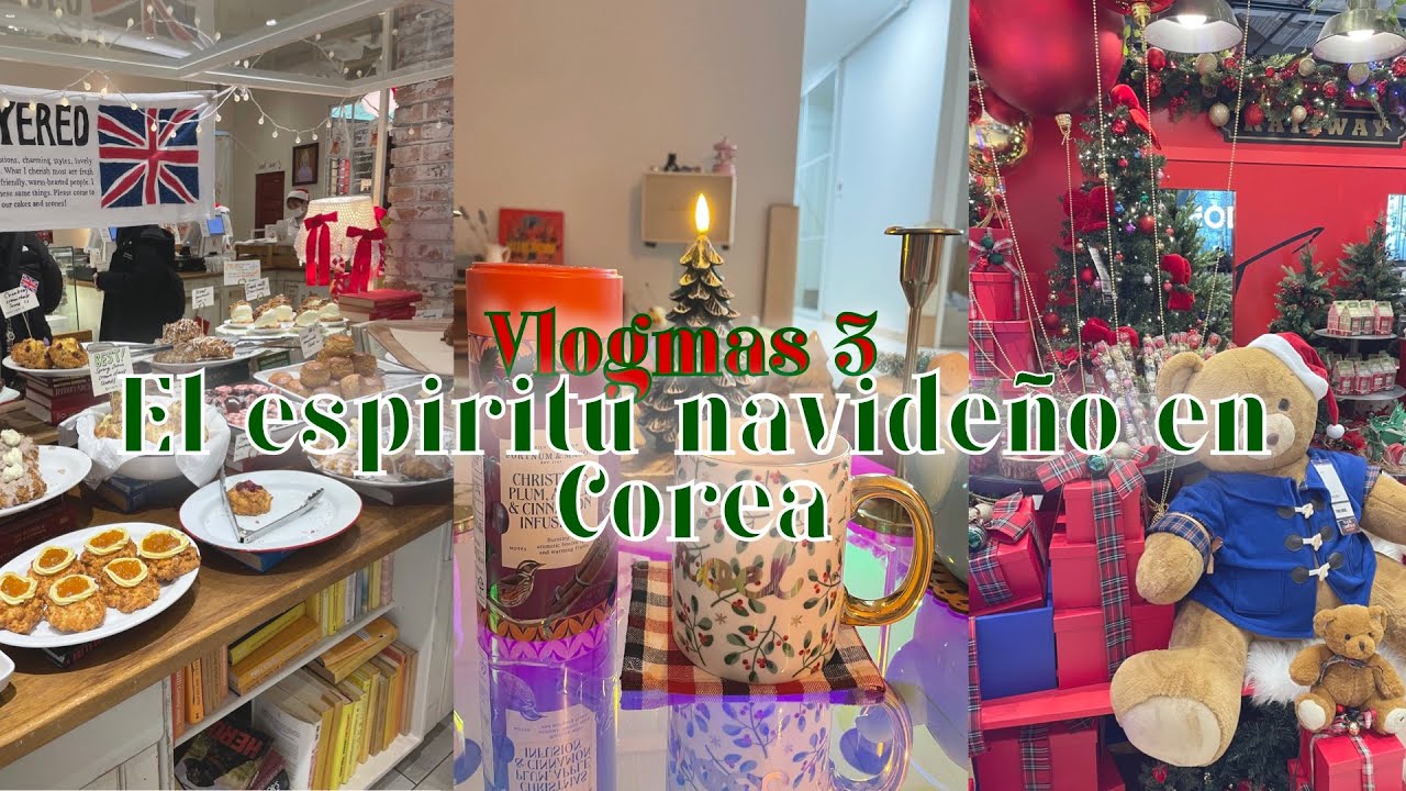 vlogmas 3 🎄 miremos vitrinas en Corea del Sur🇰🇷 y haul de regalos!🎁