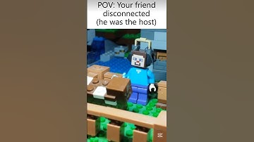POV: your friend disconnected(he was the host)#gaming #animation #lego #legominecraft #legoanimation