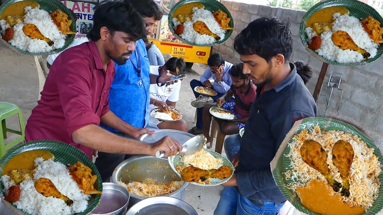 It's a Lunch Time in Hyderabad | Cheapest Roadside Unlimited Meals