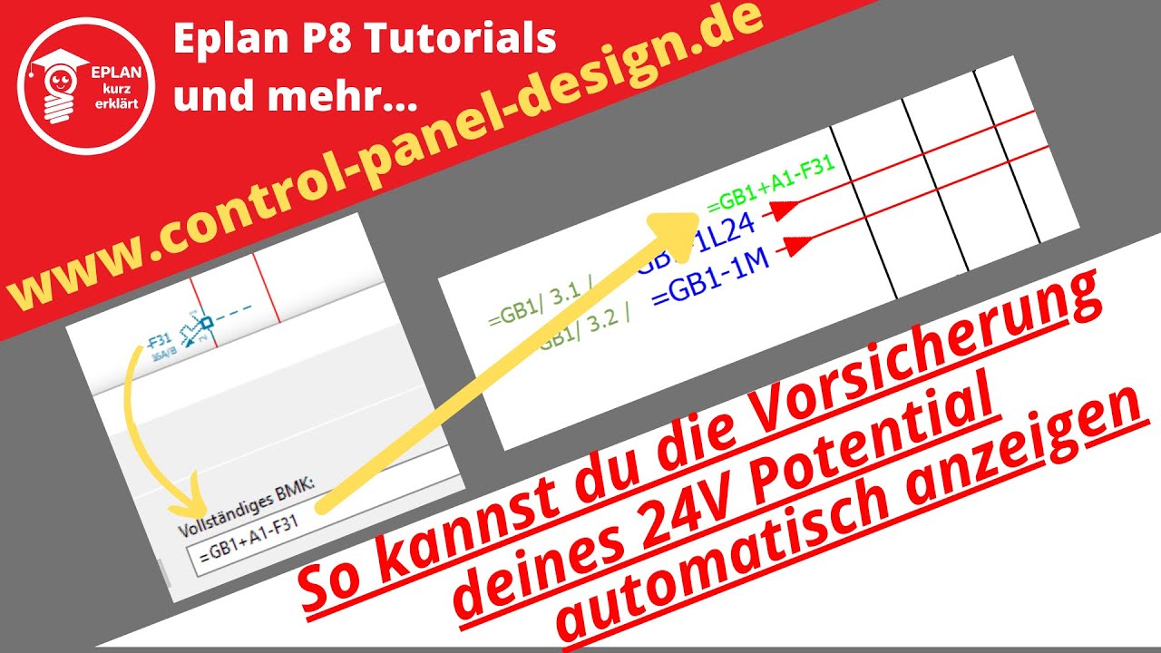 So kannst du automatisch die Vorsicherung deines Potential anzeigen lassen. EPLAN P8 Tutorial