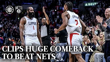 Clippers Beat The Nets With a 22-0 Comeback Highlights | LA Clippers