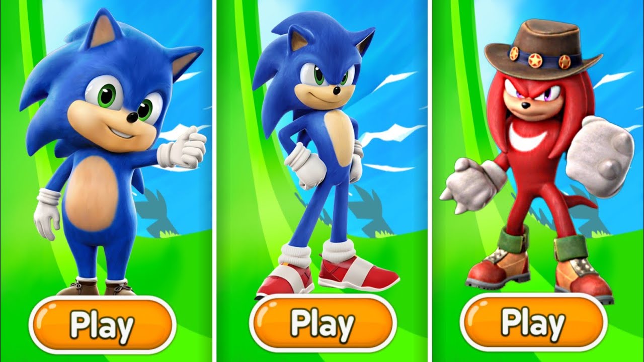 Sonic Dash - Movie Sonic Vs Baby Sonic Vs Series Knuckles Vs All Boss ...